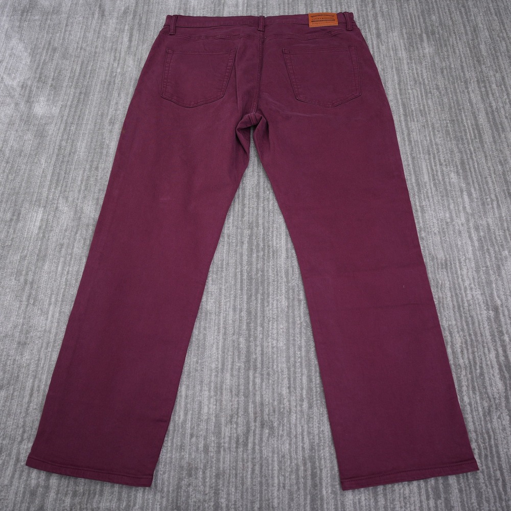 Lucky Brand 121 Heritage Slim Burgundy Stretch Jeans Mens 40x32 Fit 41X32.5 - Picture 2 of 12